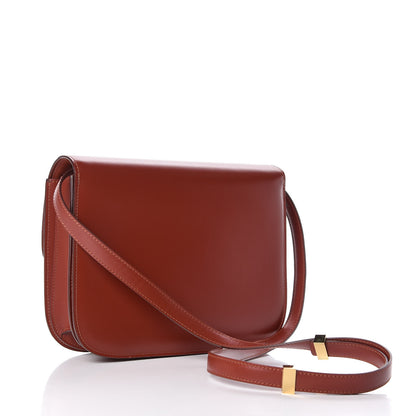 Celine Box Calfskin Medium Classic Box Flap Bag Dark Brick 3 of 9
