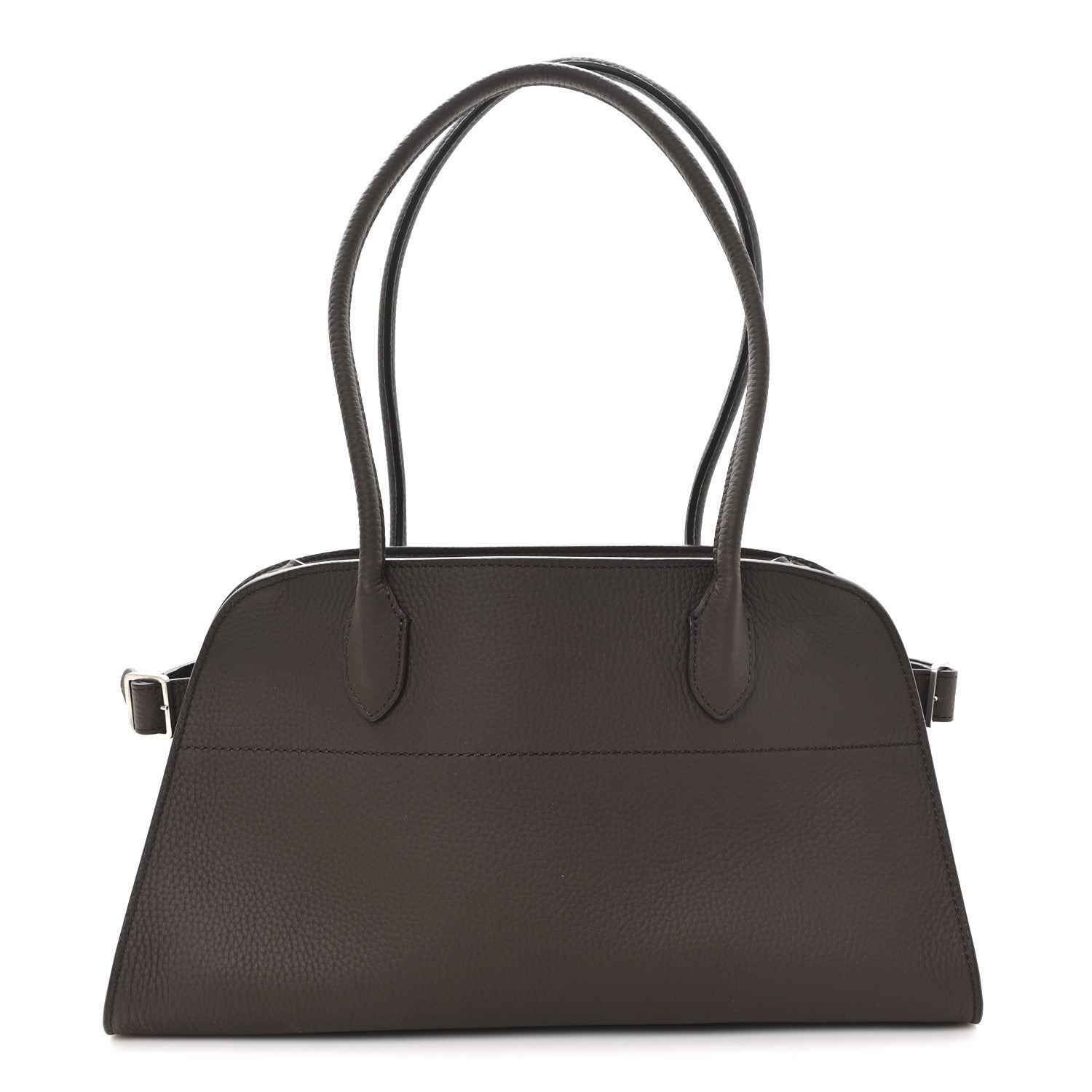 The Row Matte Grained Calfskin Margaux Shoulder 12 Deep Brown 1 of 10