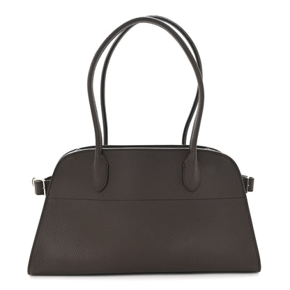 The Row Matte Grained Calfskin Margaux Shoulder 12 Deep Brown 1 of 10