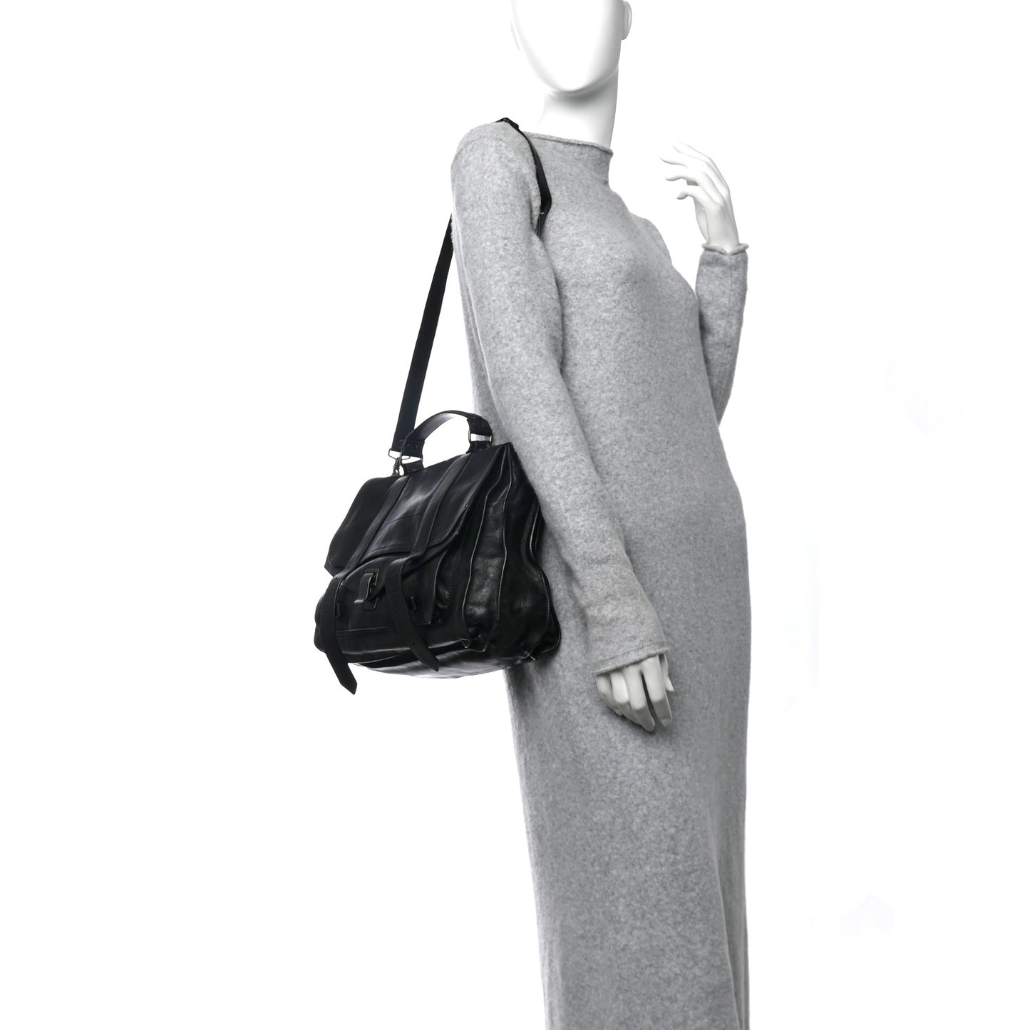 Lambskin PS1 Large Satchel Black