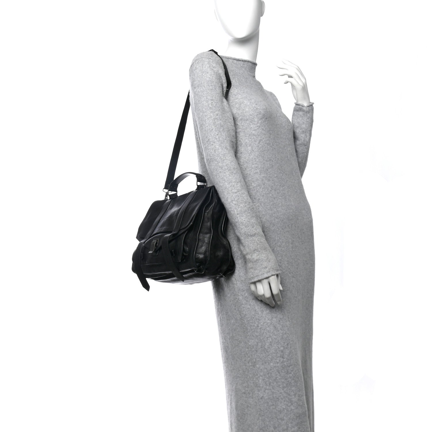 Proenza Schouler Lambskin PS1 Large Satchel Black 3 of 11
