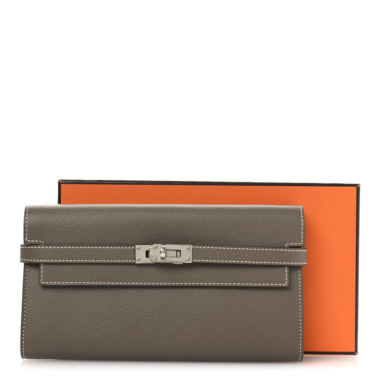 Hermes Epsom Kelly Longue Wallet Etoupe 11 of 11
