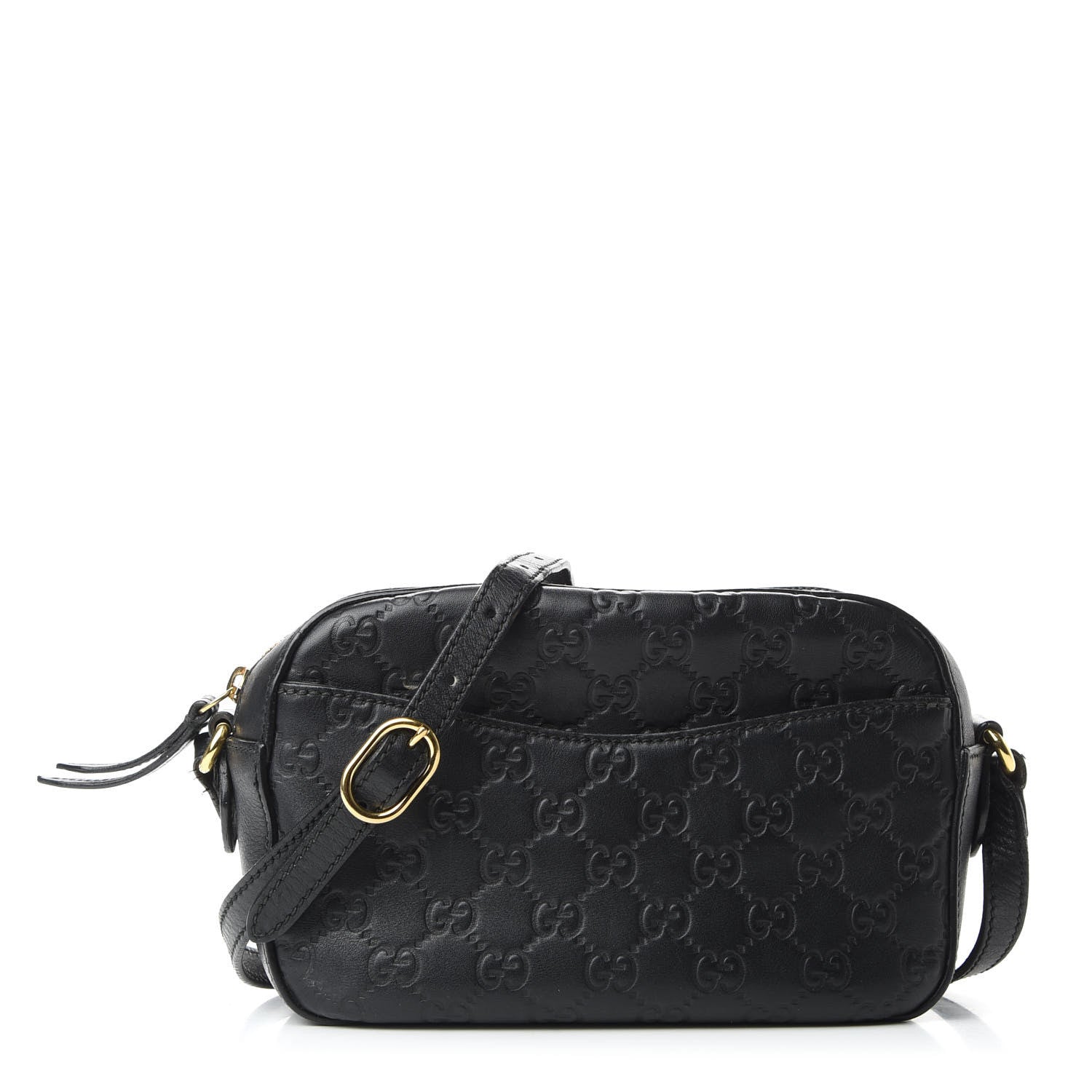 Gucci Guccissima Signature Small Camera Bag Black 1 of 9