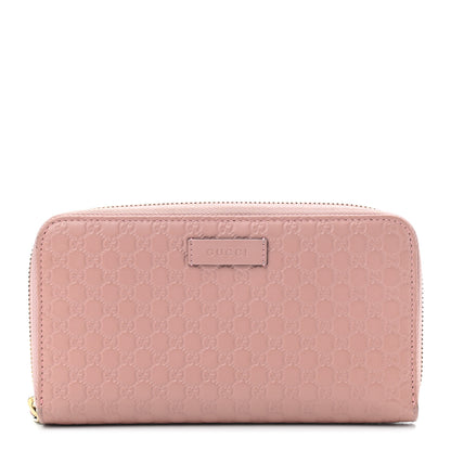 Gucci Microguccissima Zip Around Wallet Soft Pink 1 of 11