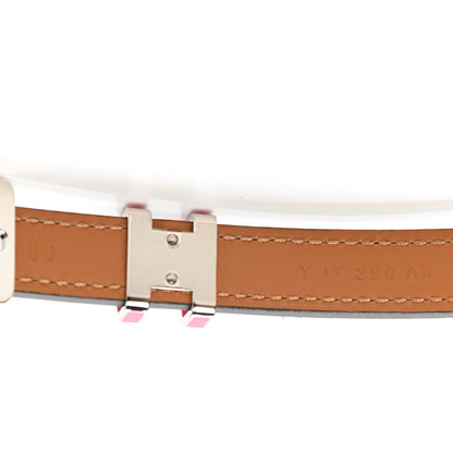 Hermes Epsom 15mm Pop H Belt 80 Rose Mexico 6 of 7