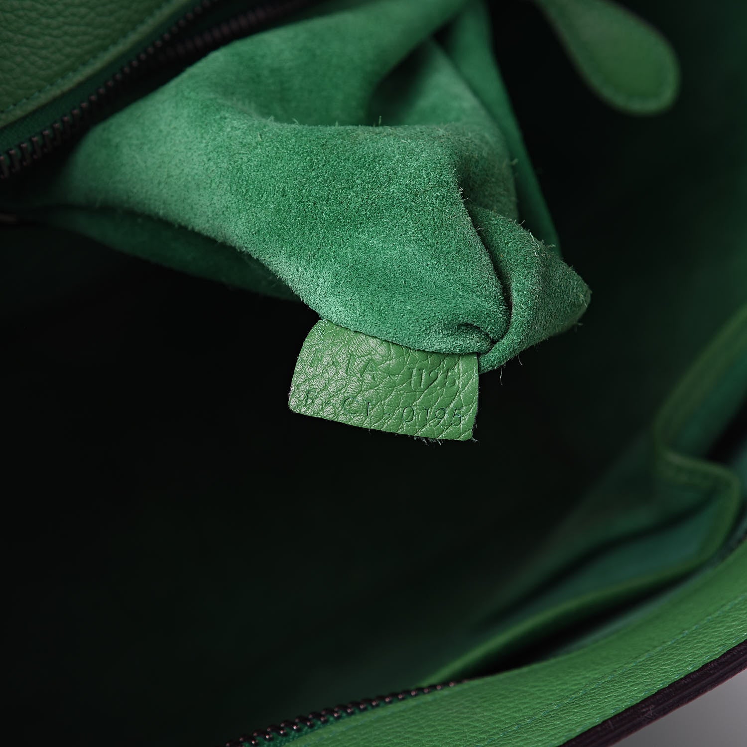Celine Drummed Calfskin Micro Luggage Mint 7 of 18