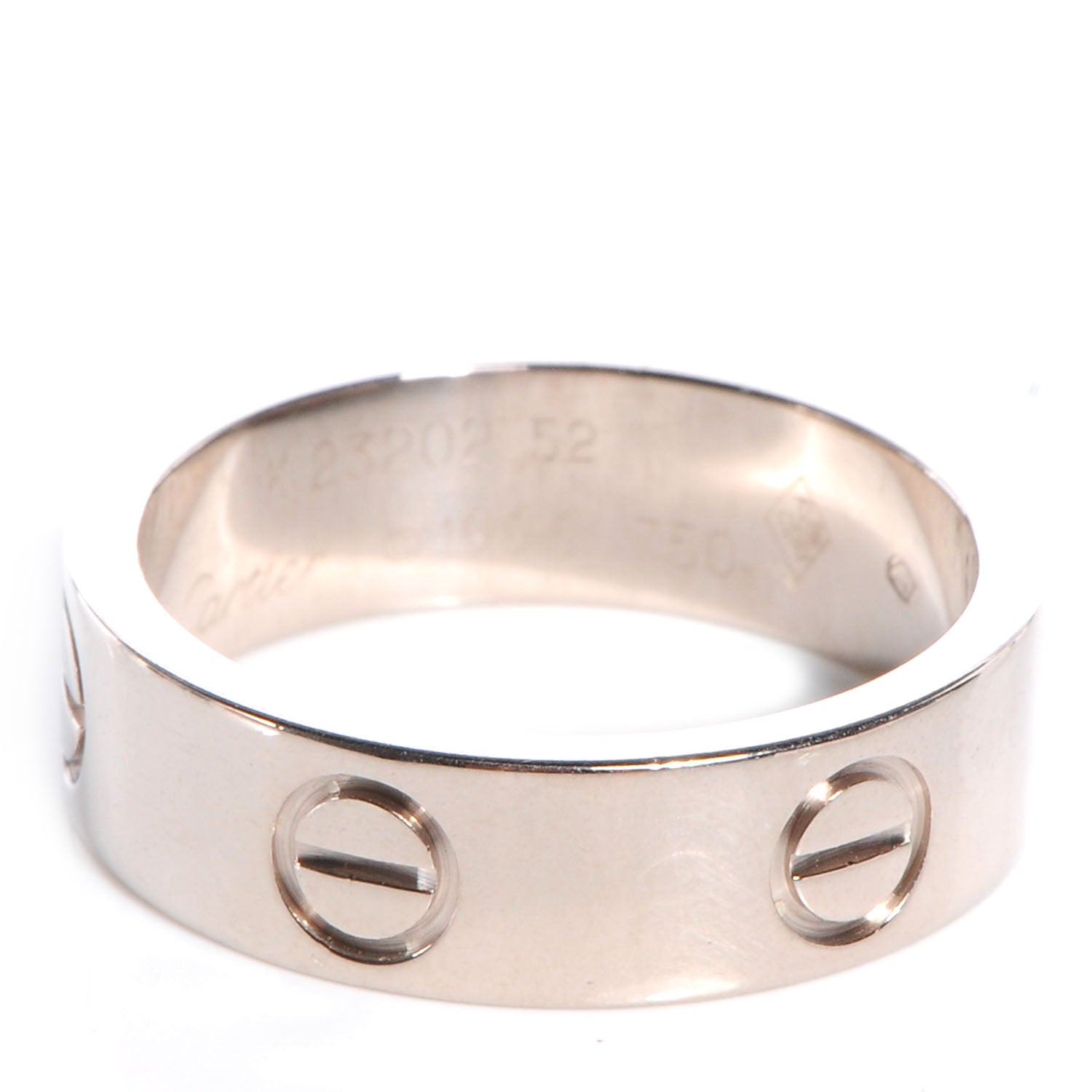 Cartier 18K White Gold 5.5mm LOVE Ring 52 6 1 of 4