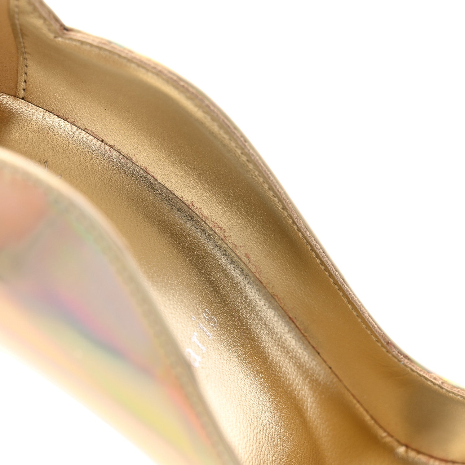Christian Louboutin Metallic Patent Psychic Hot Chick 100 Pumps 38.5 Platine 8 of 10