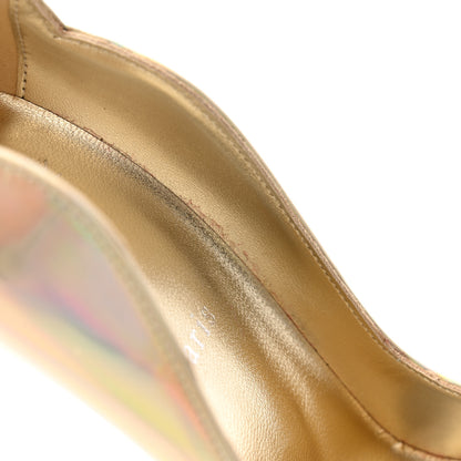 Christian Louboutin Metallic Patent Psychic Hot Chick 100 Pumps 38.5 Platine 8 of 10
