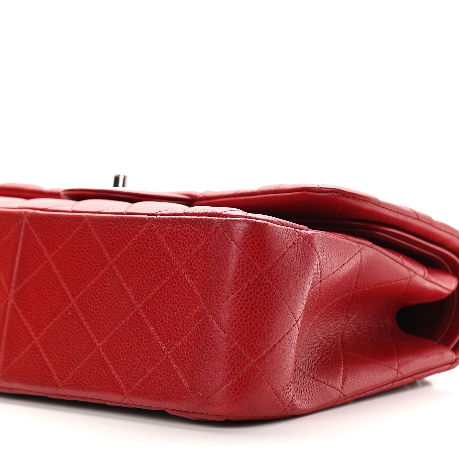 Chanel Caviar Quilted Jumbo Double Flap Dark Red 9 of 9