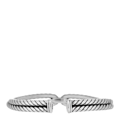 David Yurman Sterling Silver Diamond Cable Loop Bracelet 2 of 3