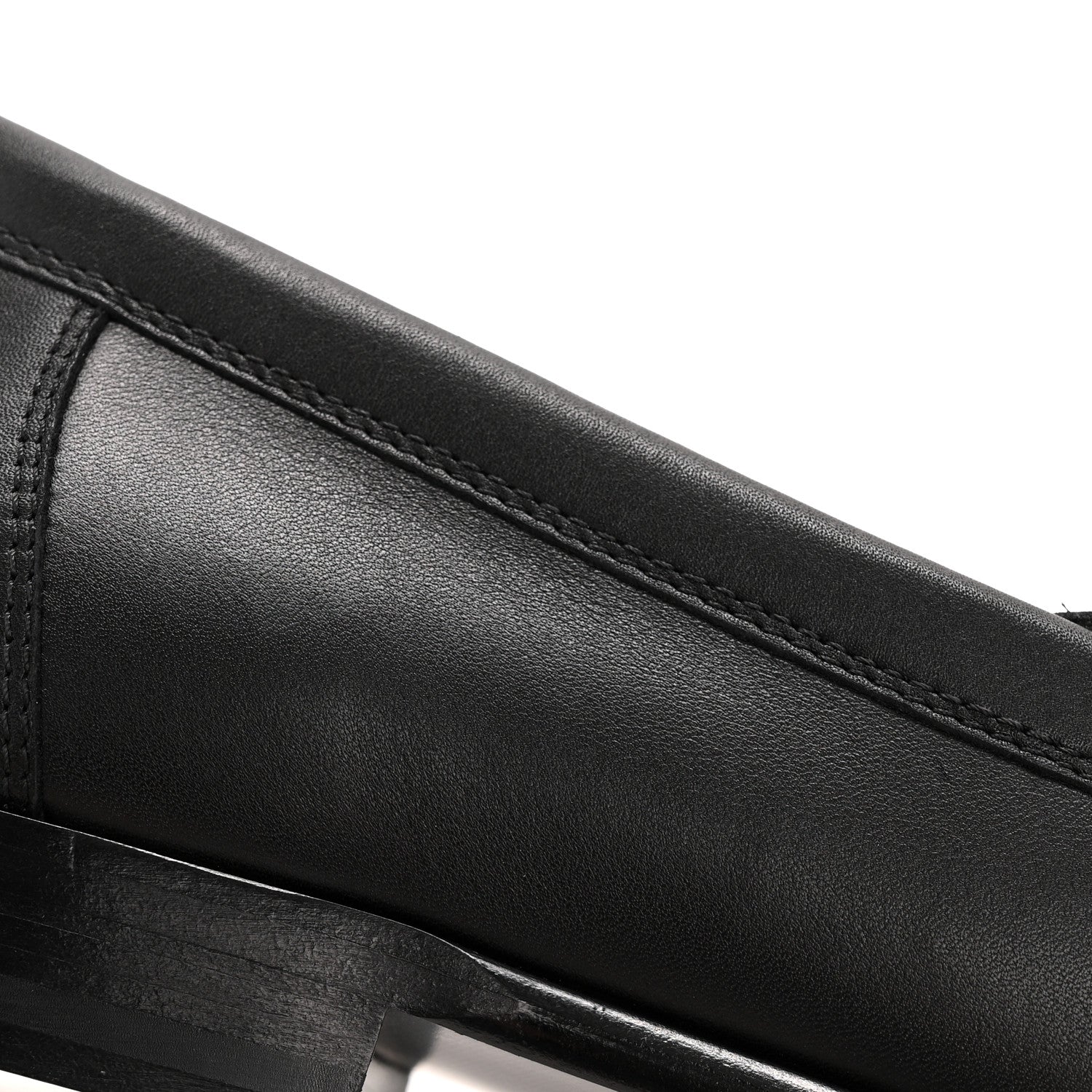 Hermes Calfskin Womens Destin Loafers 39 Black 10 of 11