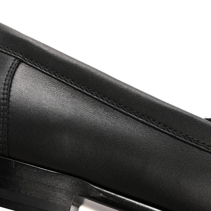 Hermes Calfskin Womens Destin Loafers 39 Black 10 of 11