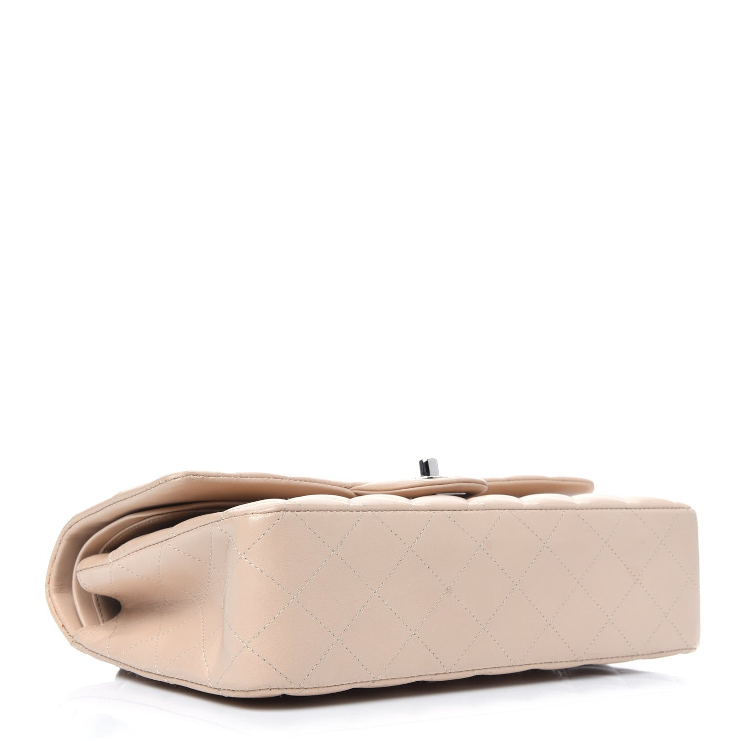 Chanel Lambskin Quilted Medium Double Flap Beige 4 of 22