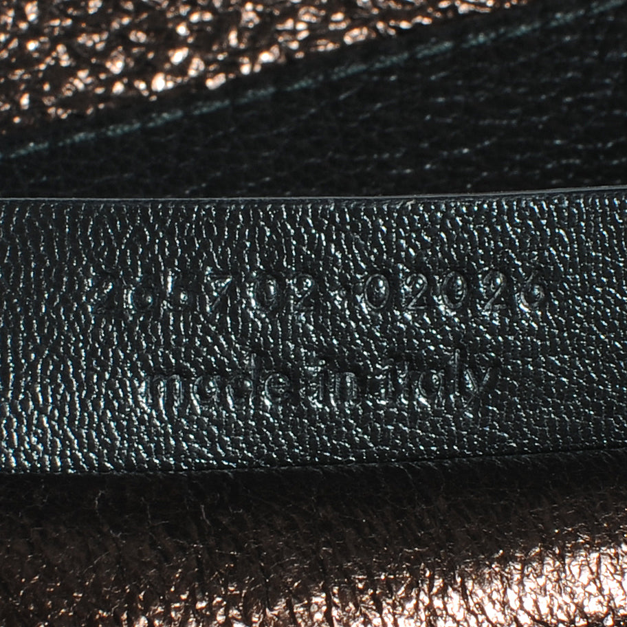 Leather Neo Double Reversible Tote Black Bronze