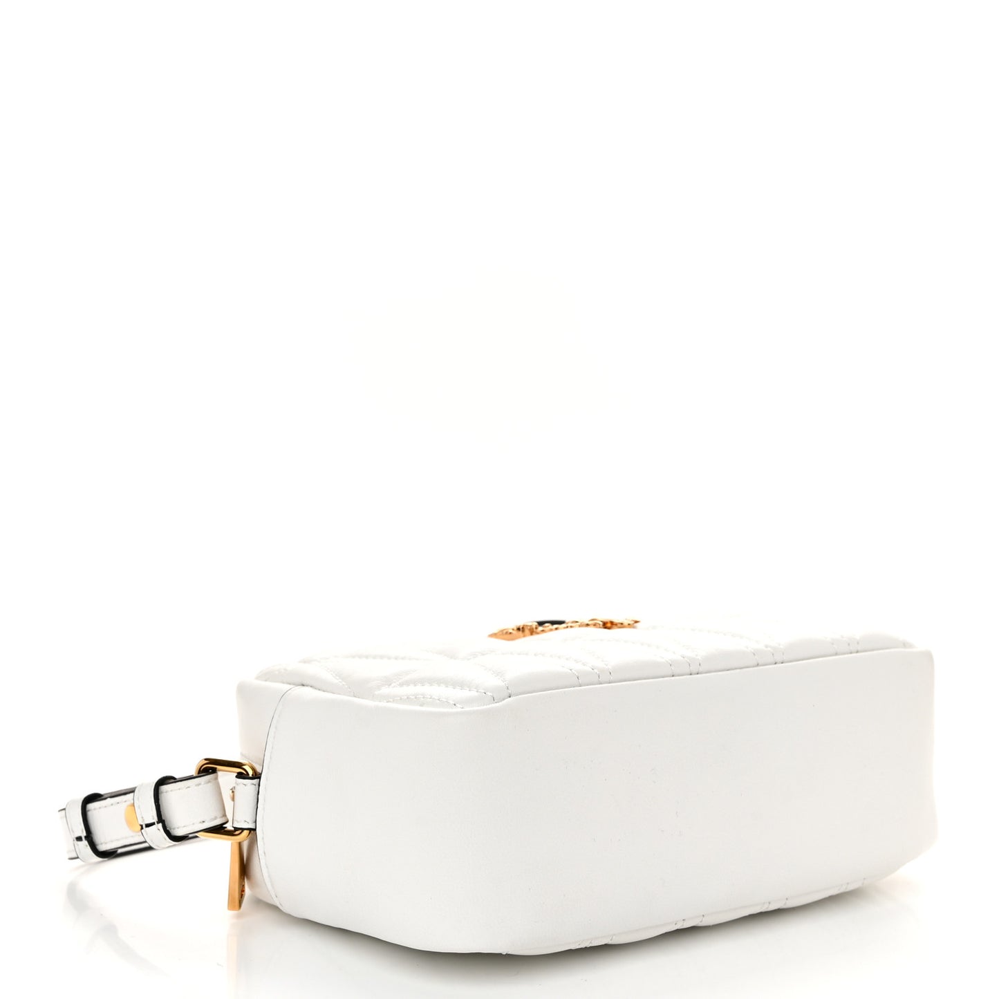 Nappa Quilted Virtus Shoulder Bag White