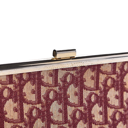 Christian Dior Monogram Clutch Navy Burgundy 7 of 7