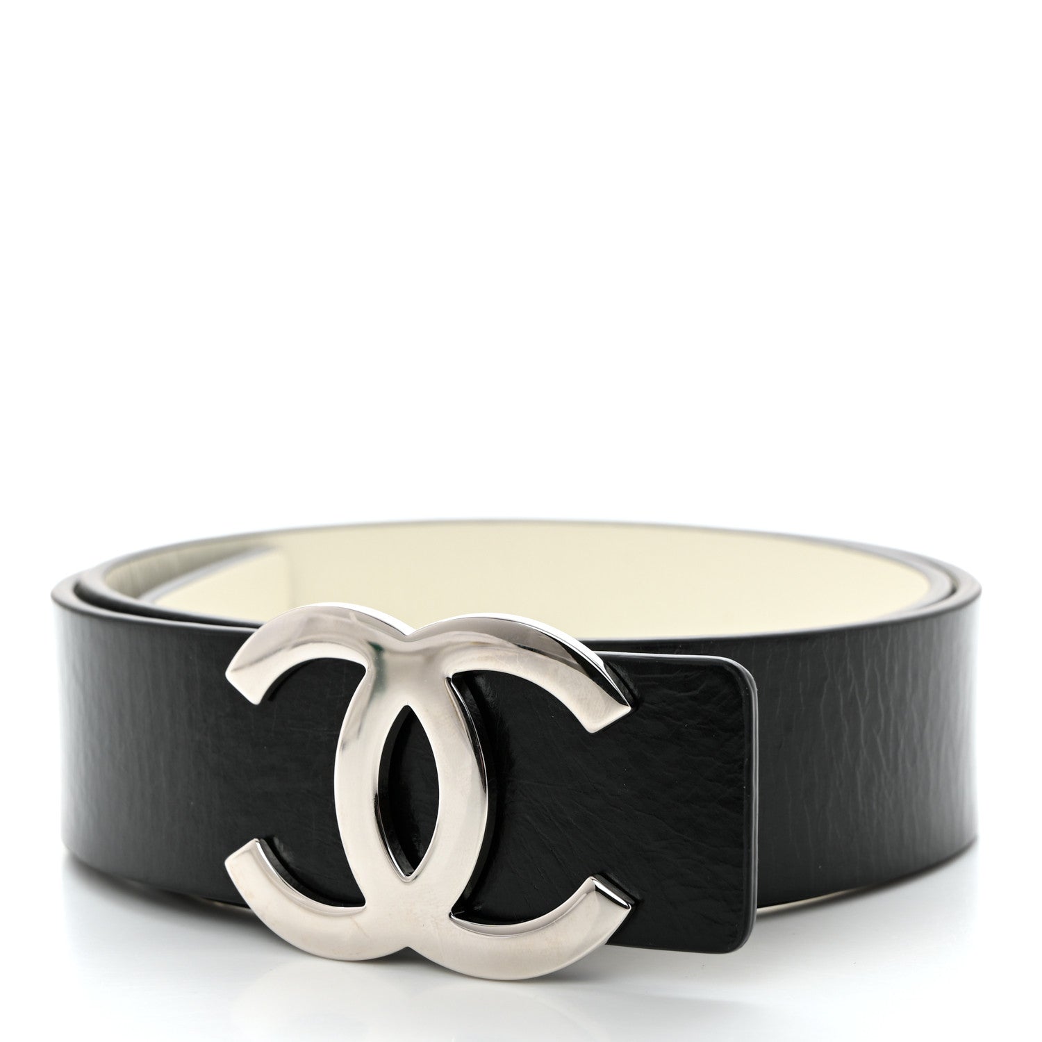 Chanel Calfskin CC Reversible Belt 85 34 Black White 2 of 7