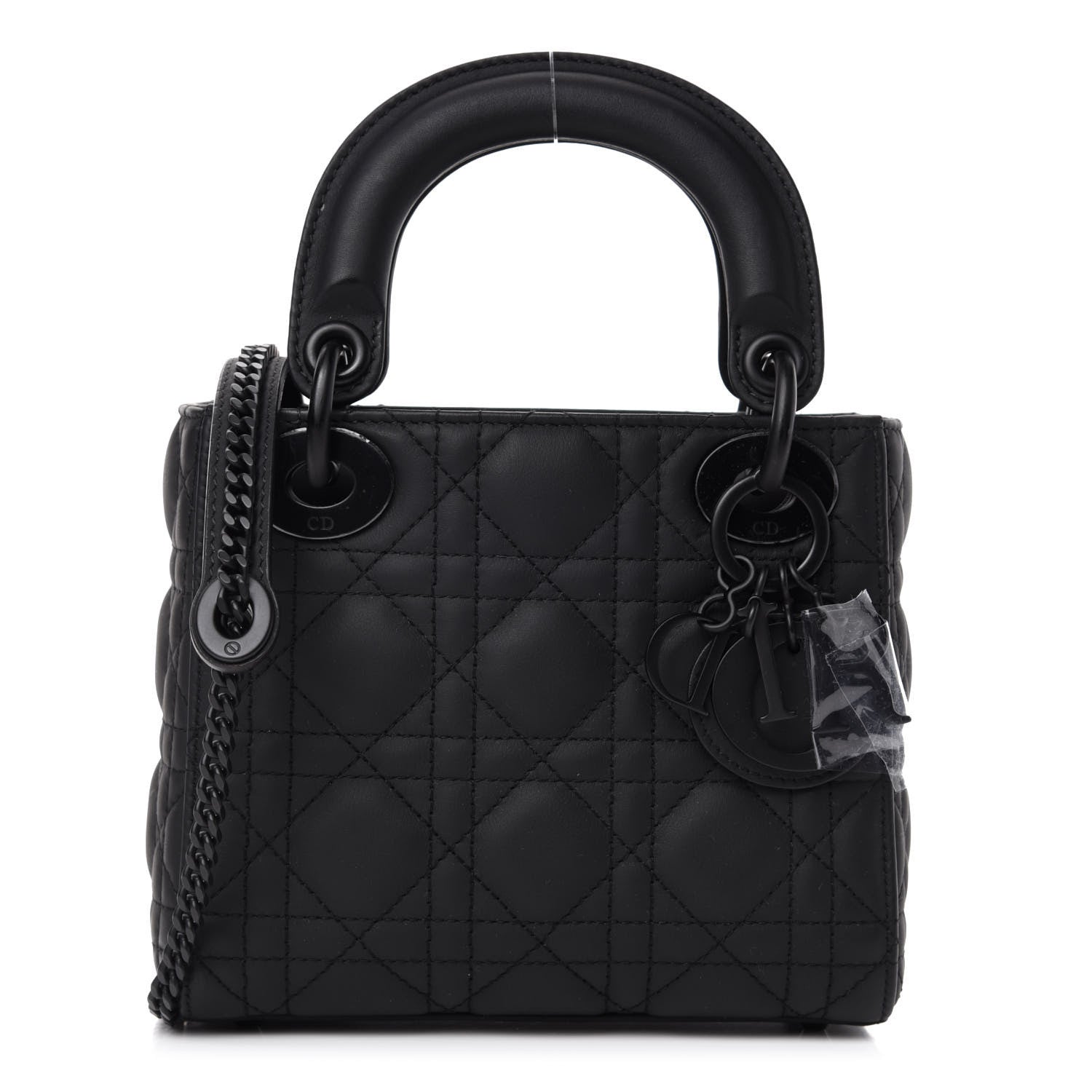 Christian Dior Ultra Matte Calfskin Cannage Mini Lady Dior Black 1 of 11