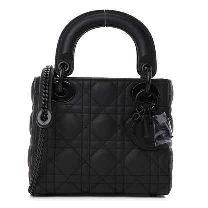 Christian Dior Ultra Matte Calfskin Cannage Mini Lady Dior Black 1 of 11