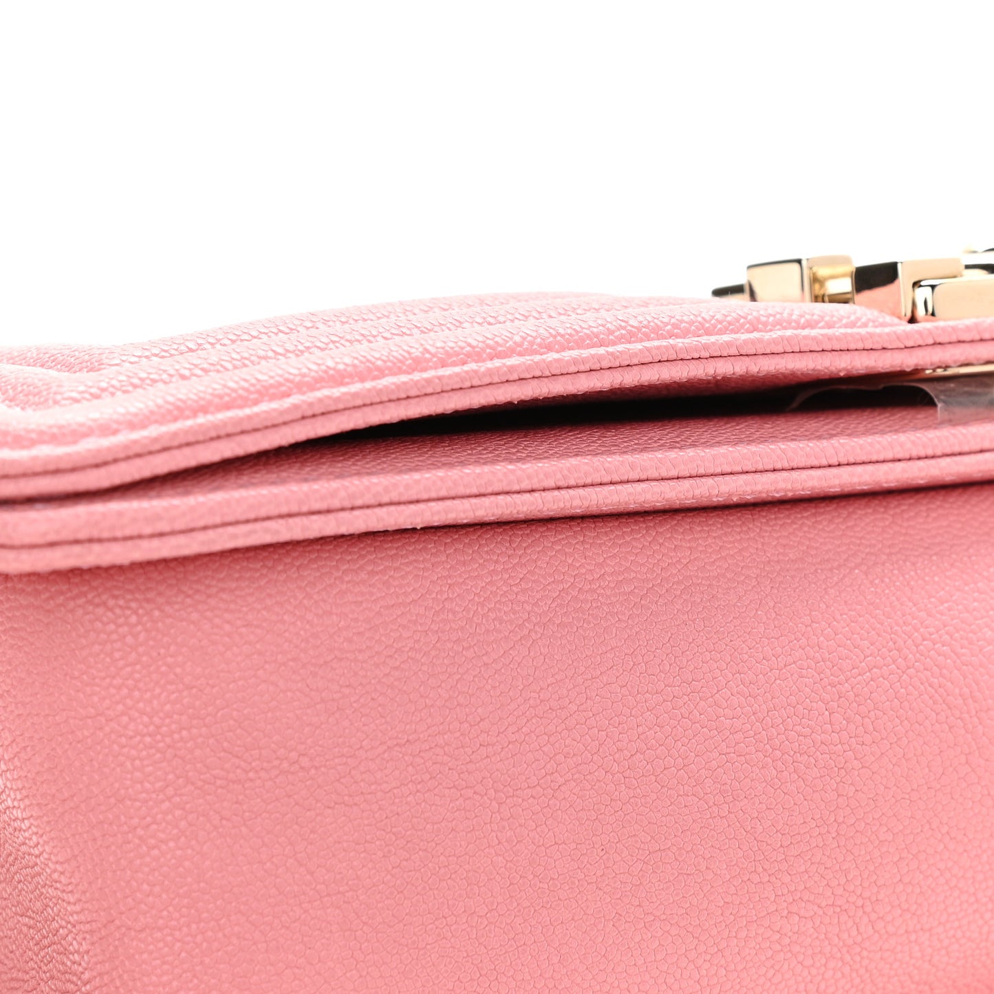 Caviar Quilted Medium Boy Flap Pink