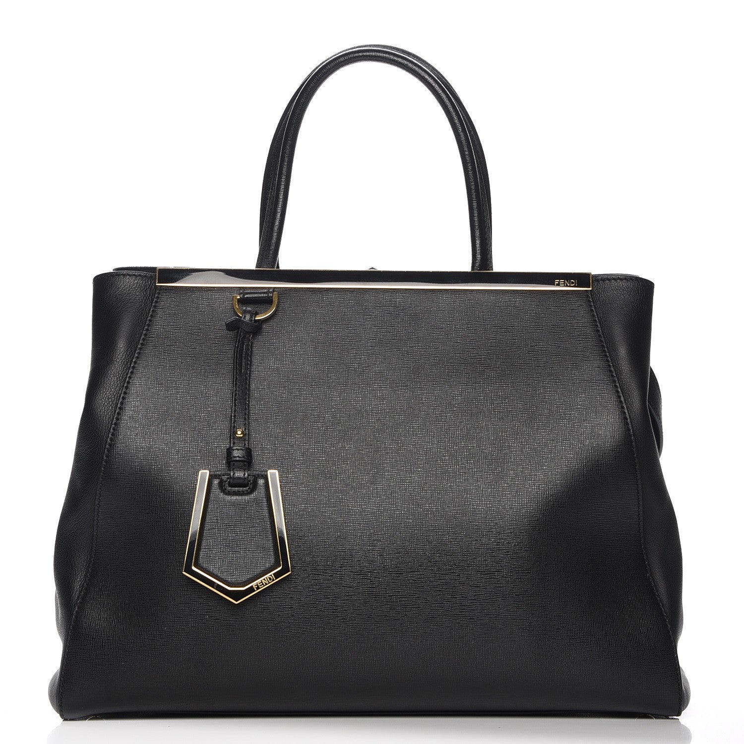 Fendi Vitello Elite Regular 2Jours Tote Black 1 of 9