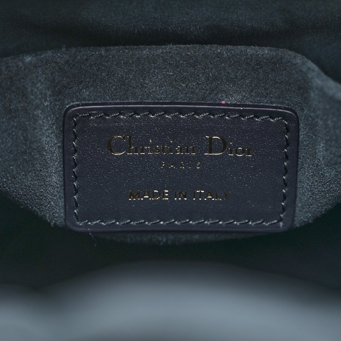 Calfskin Small Dior Vibe Bucket Blue