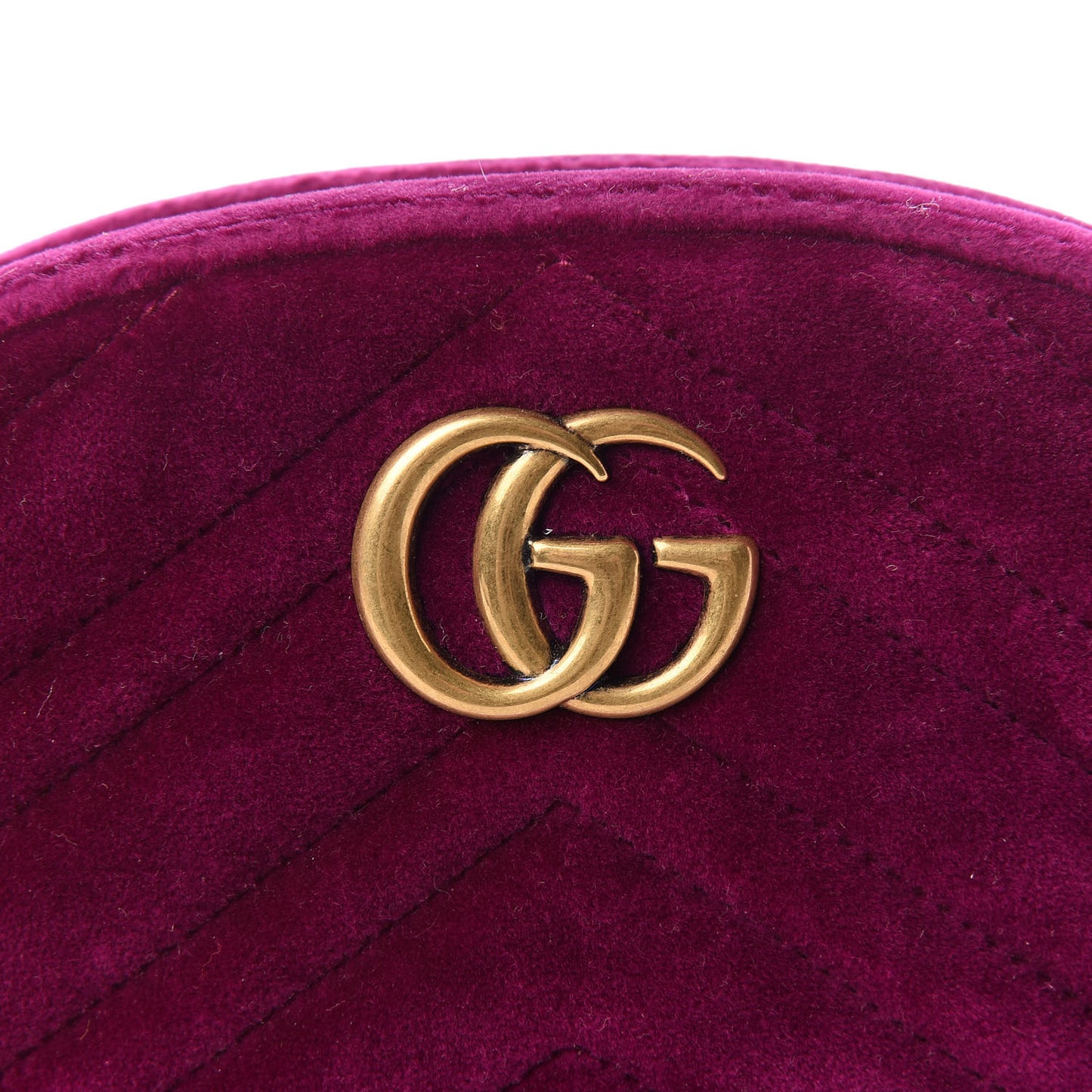 Velvet Matelasse GG Marmont Belt Bag 75 30 Fuchsia Violet Cyclamen
