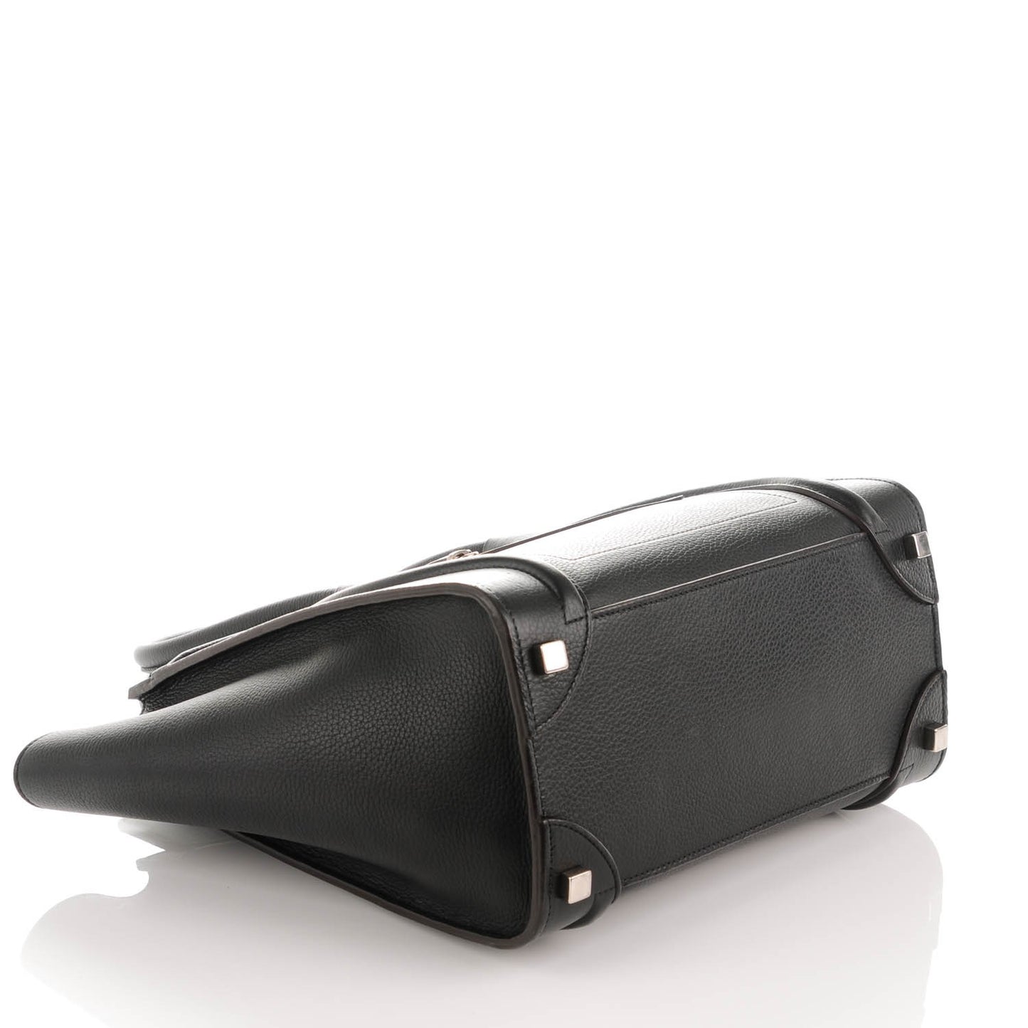 Drummed Calfskin Micro Luggage Black