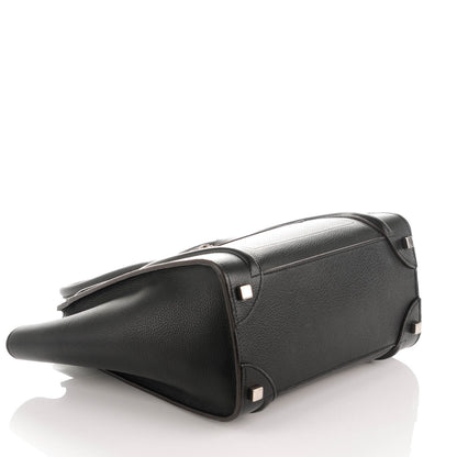 Celine Drummed Calfskin Micro Luggage Black 4 of 8