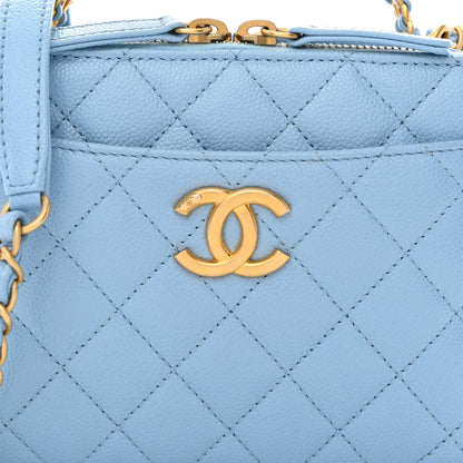 Chanel Caviar Quilted Small Pick Me Up Vanity Case Light Blue 11 of 13