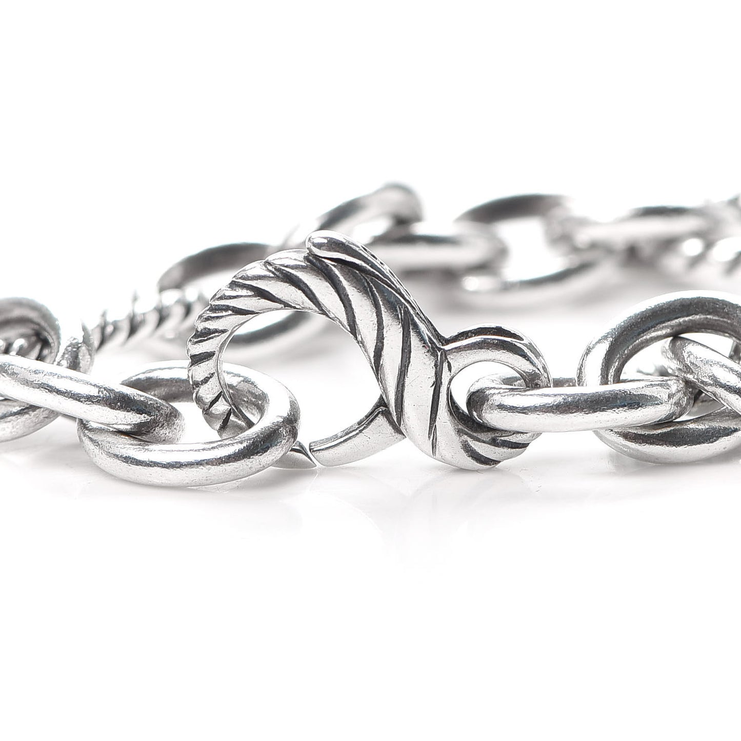 Sterling Silver 18K Yellow Gold Figaro Link Bracelet