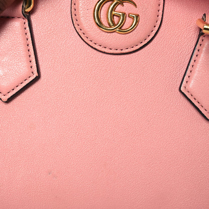 Gucci Wonka Grain Calfskin Mini Diana Tote Bag Wild Rose Fuxia Fluo 8 of 17