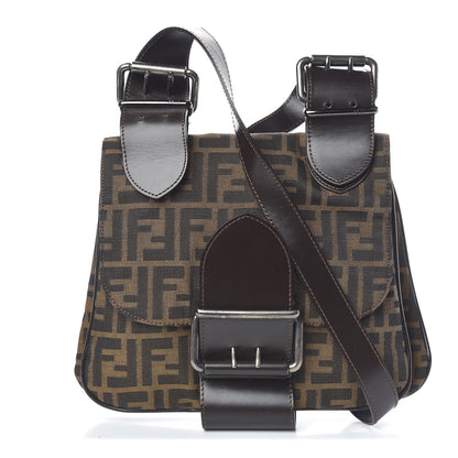 Fendi Zucca Buckle Shoulder Bag Tobacco 1 of 12