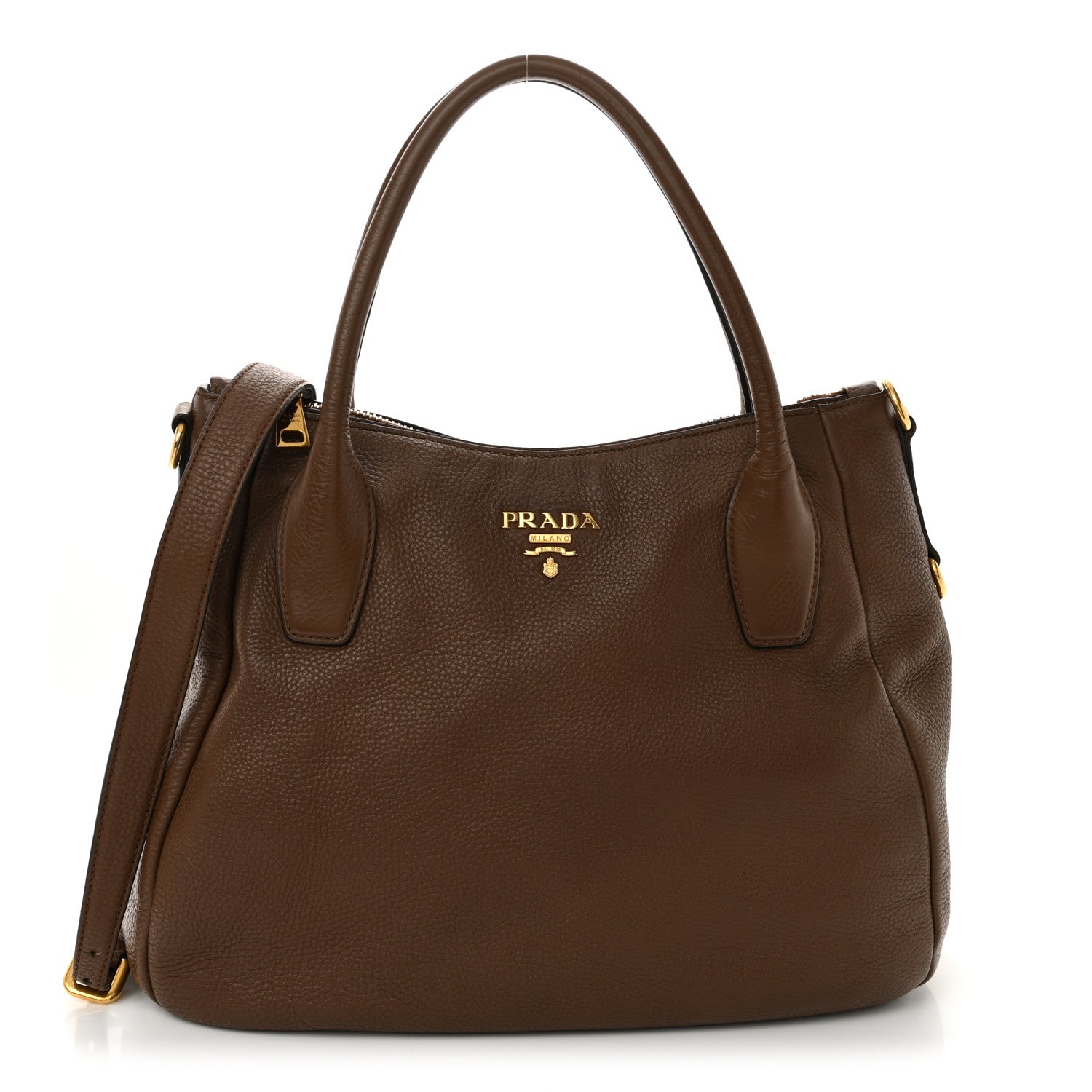 Prada Vitello Daino Shoulder Bag Tabacco 1 of 10