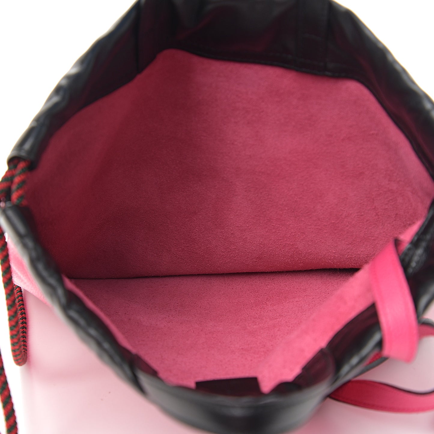Grained Calfskin Logo Drawstring Backpack Box Pink Green Black