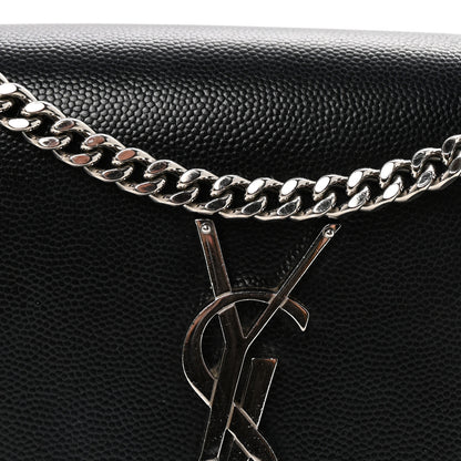 Saint Laurent Grain De Poudre Small Monogram Kate Satchel Black 7 of 9