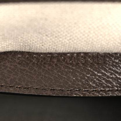 Gucci Monogram Jumbo GG Textured Dollar Calfskin Web Small Ophidia Chain Shoulder Bag Camel Ebony New Acero 7 of 10