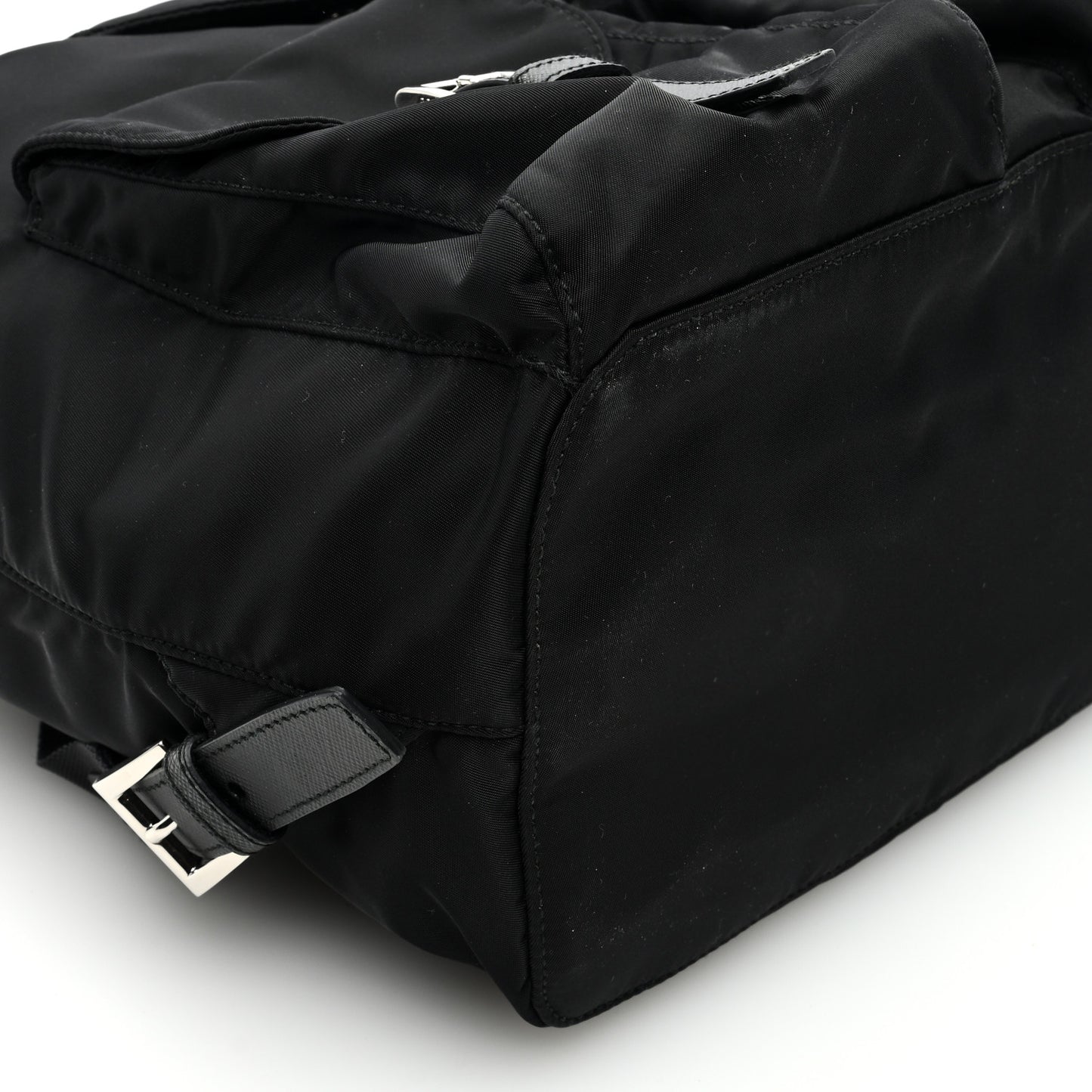 Re-Nylon Saffiano Medium Backpack Black