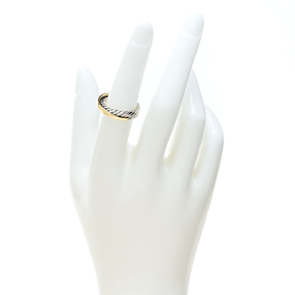 David Yurman Sterling Silver 18K Yellow Gold Crossover Ring 52 6 2 of 4
