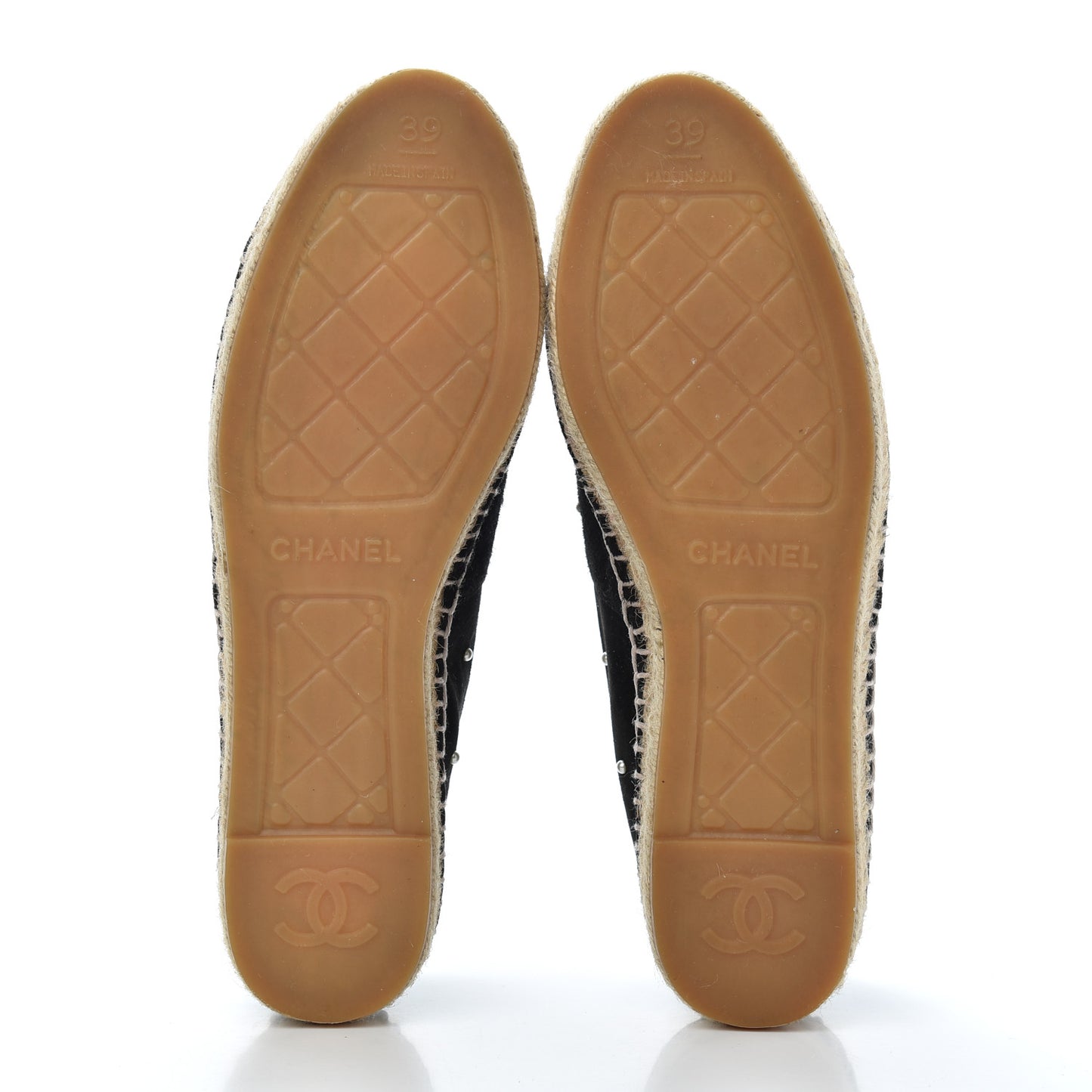 Suede Pearl CC Espadrilles 39 Black