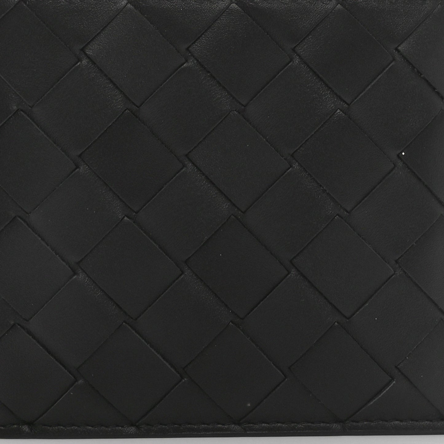 Nappa Intrecciato Bi-Fold Wallet Black Parakeet