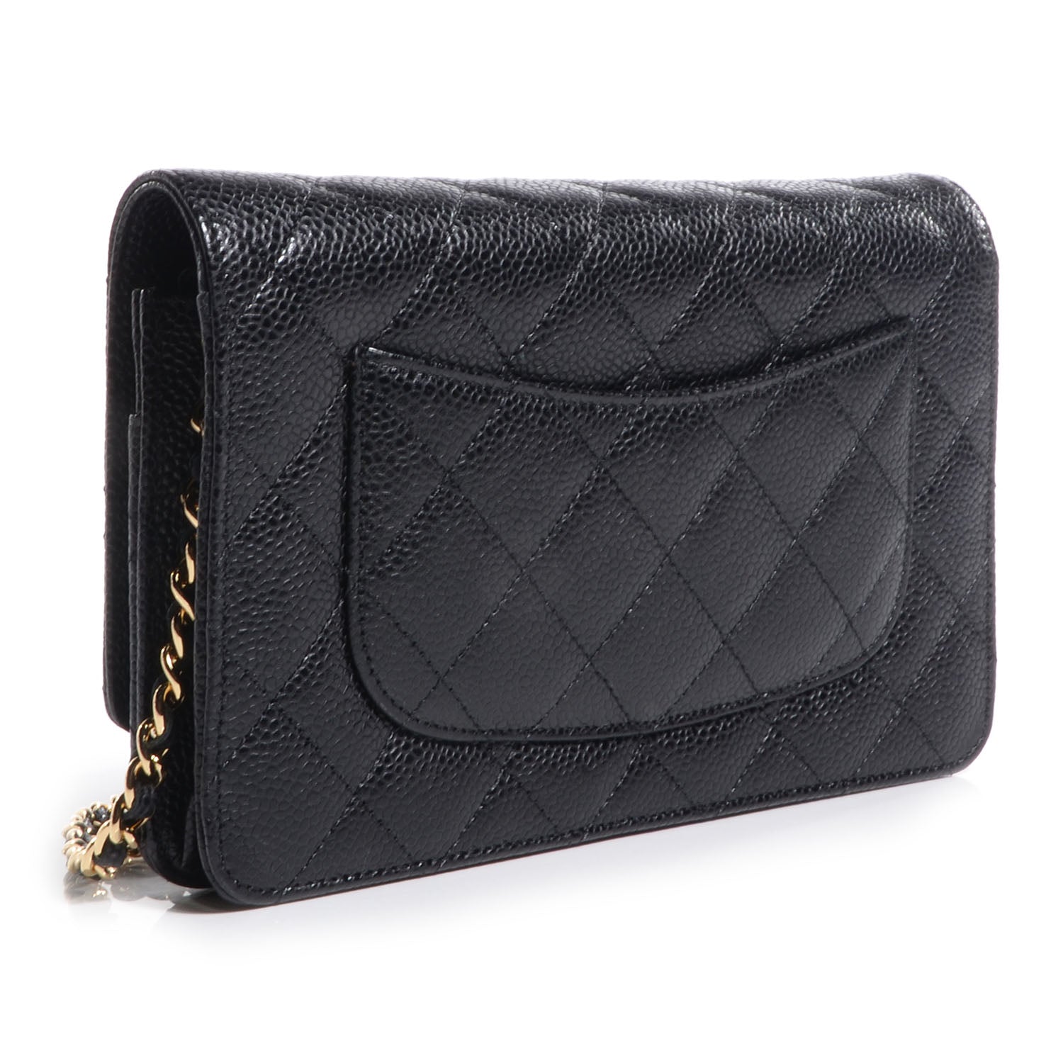 Chanel Caviar Quilted Wallet on Chain Black 3 of 9