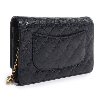 Chanel Caviar Quilted Wallet on Chain Black 3 of 9