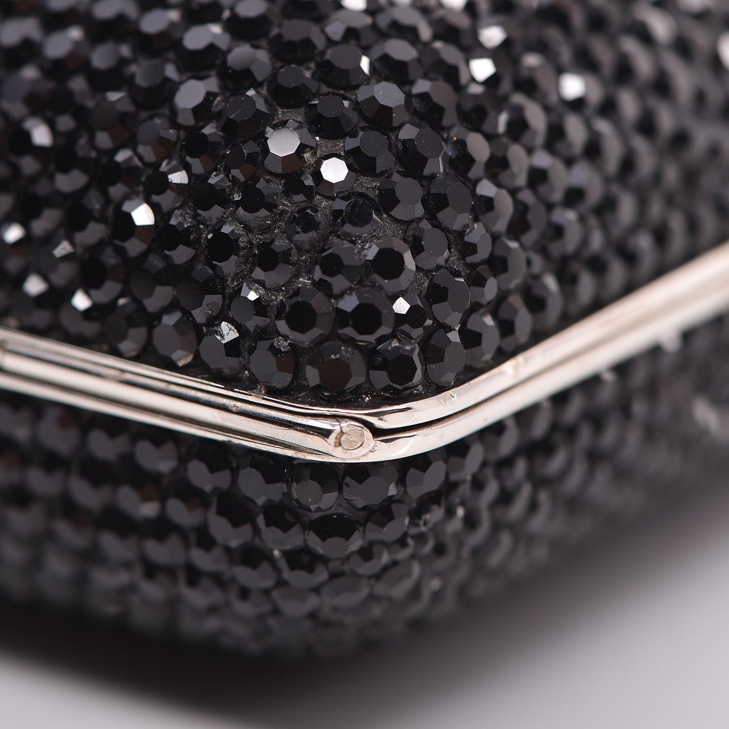 Swarovski Crystal Minaudiere Clutch Black