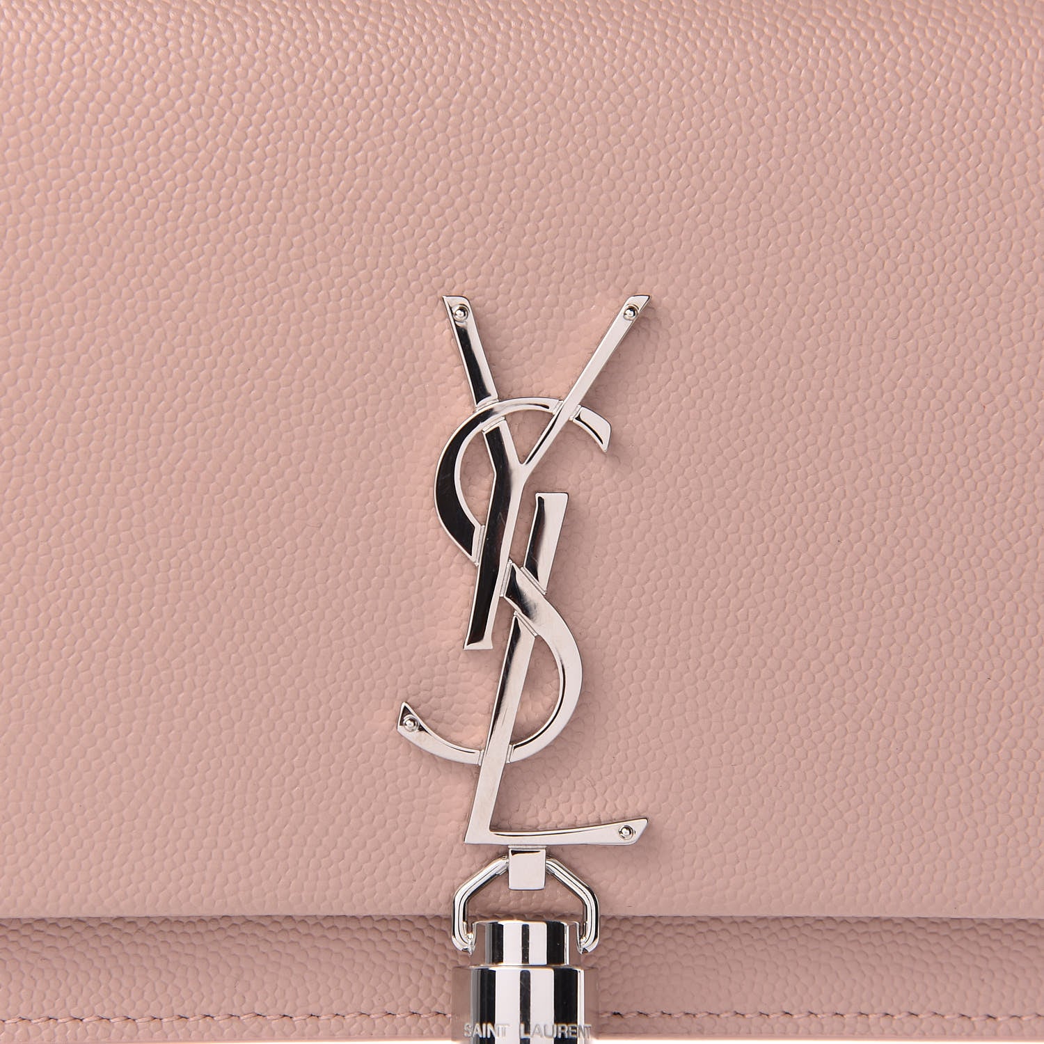 Saint Laurent Grain De Poudre Classic Monogram Kate Tassel Chain Wallet Pale Pink 7 of 11