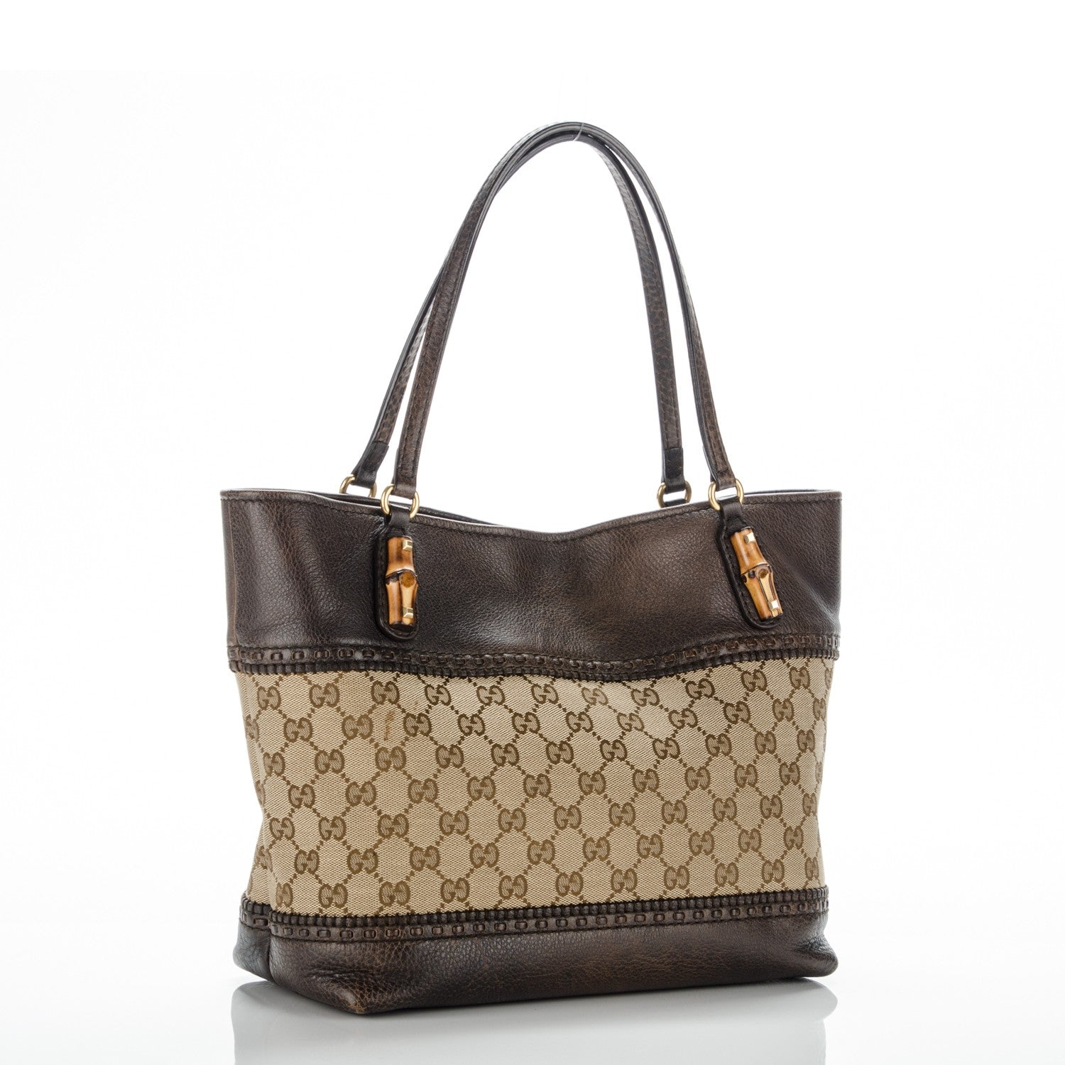 Gucci Monogram Medium Laidback Crafty Tote Dark Brown 3 of 12