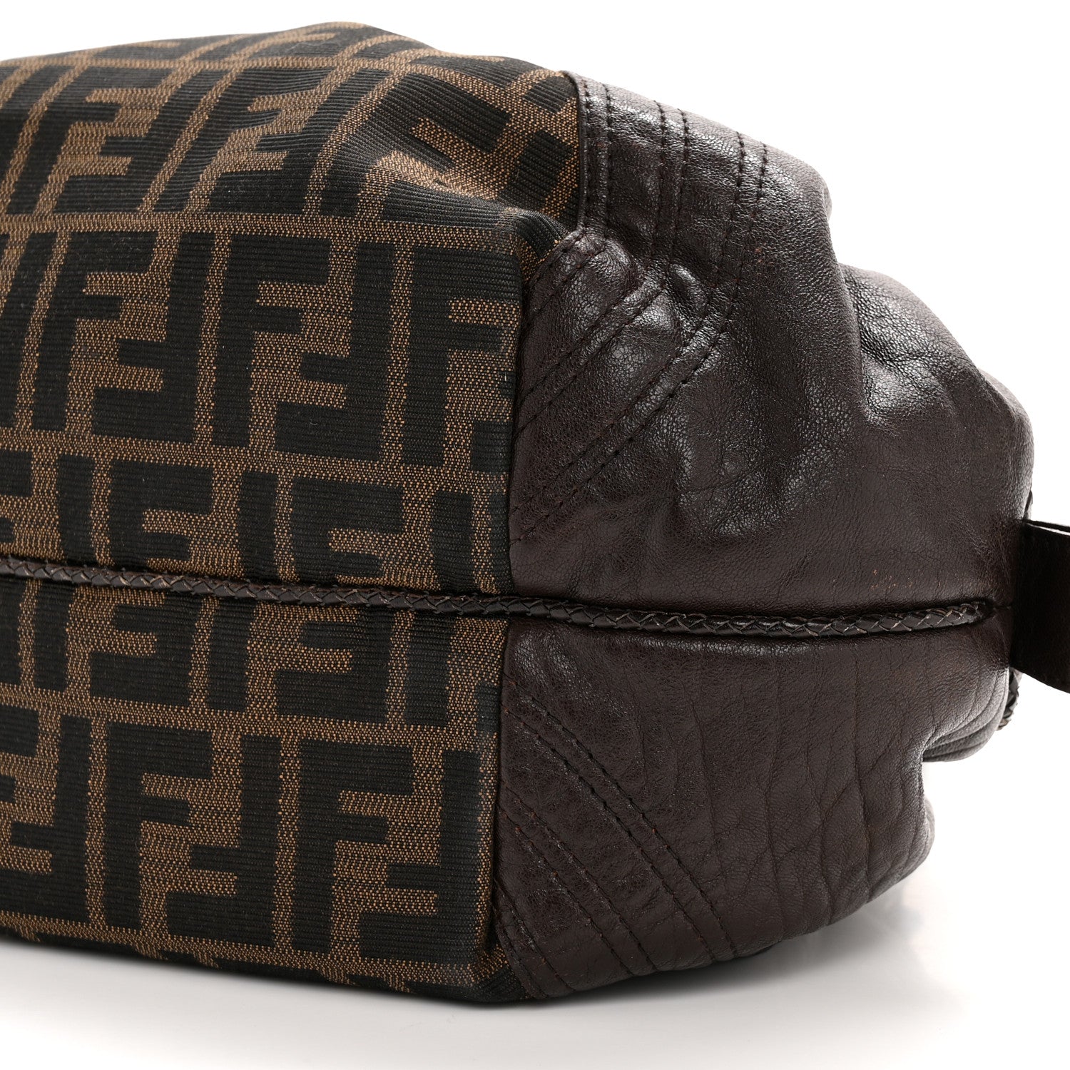 Fendi Zucca Nappa Nuvolata Vitello Tortuga Spy Bowler Tobacco Moro