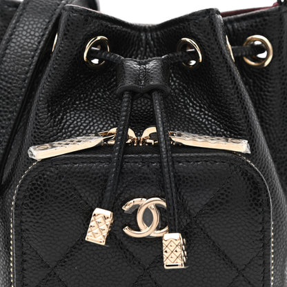 Chanel Caviar Quilted Mini CC Pocket Bucket Bag Black 8 of 10