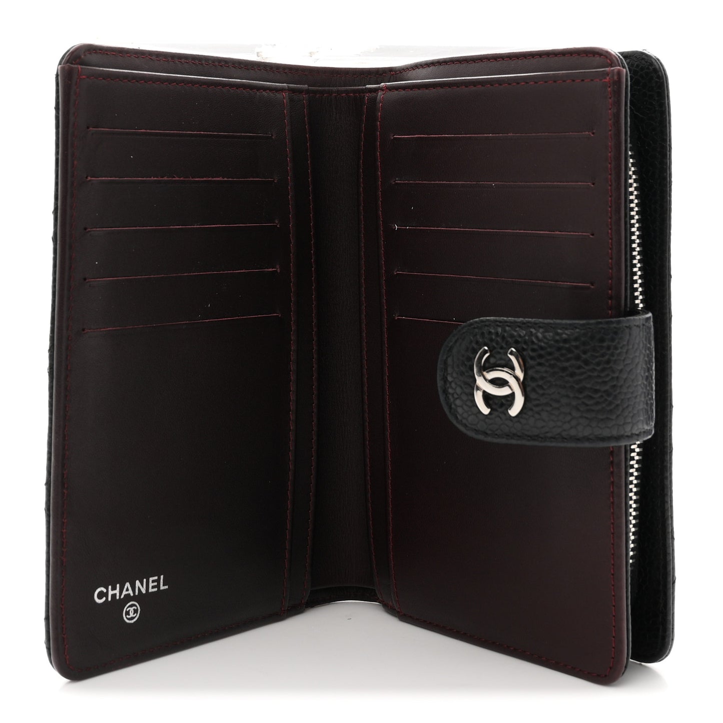 Caviar Quilted CC French Wallet Black